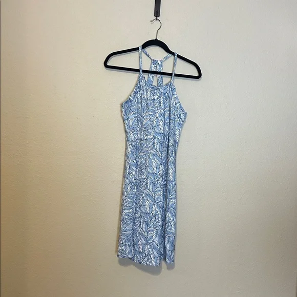 Eddie Bauer Blue Tropical Leaf Harmony Athletic Dress‎ Size Medium - Picture 2 of 7